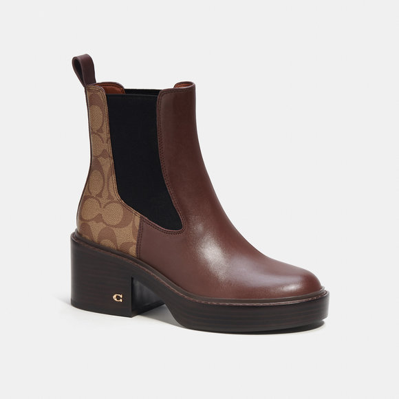 COACH Shoes - NWT Coach Outlet Kinsley Bootie In Signature Canvas